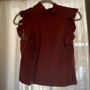 Rebeca Taylor rose ruffle shirt size 2